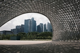 An abstract view of a city skyline representing growth and transformation.