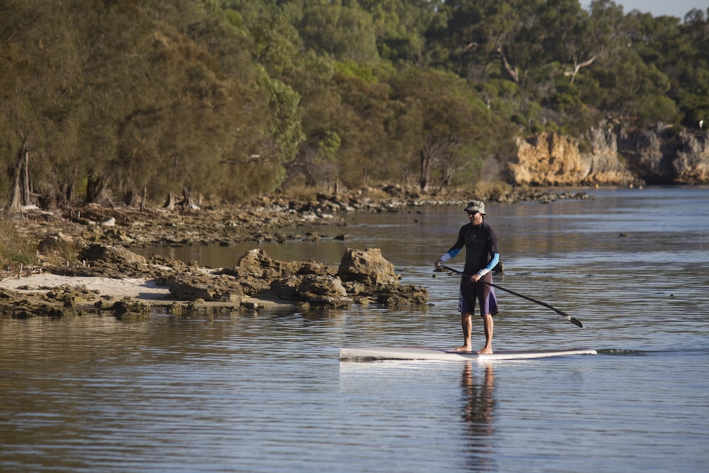 man on paddle board