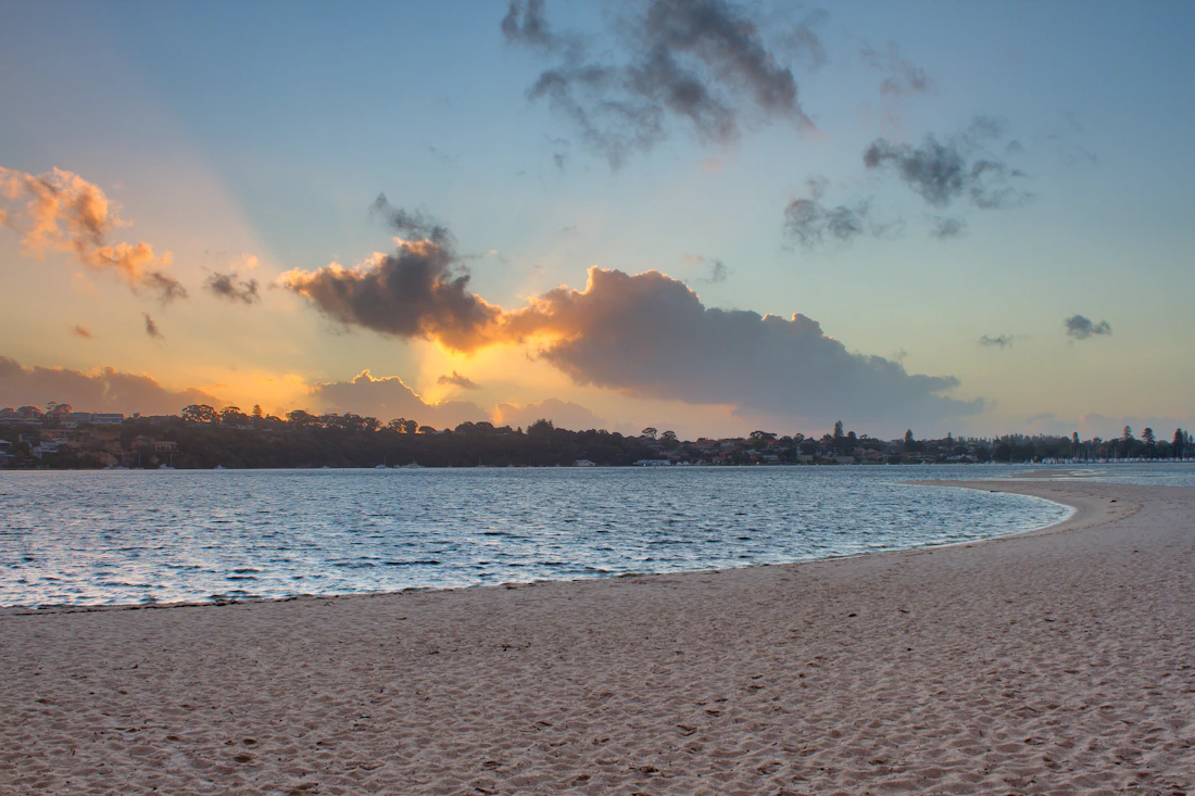 Golden hour beach gathering