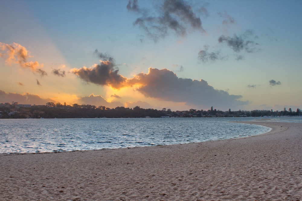 beach during golden hour