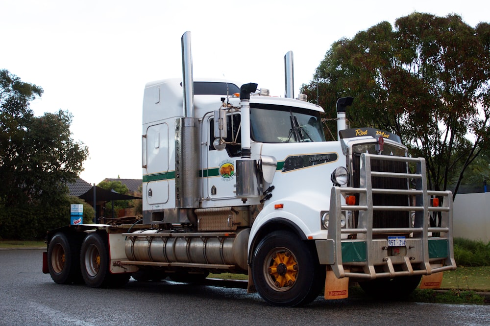 white semi truck