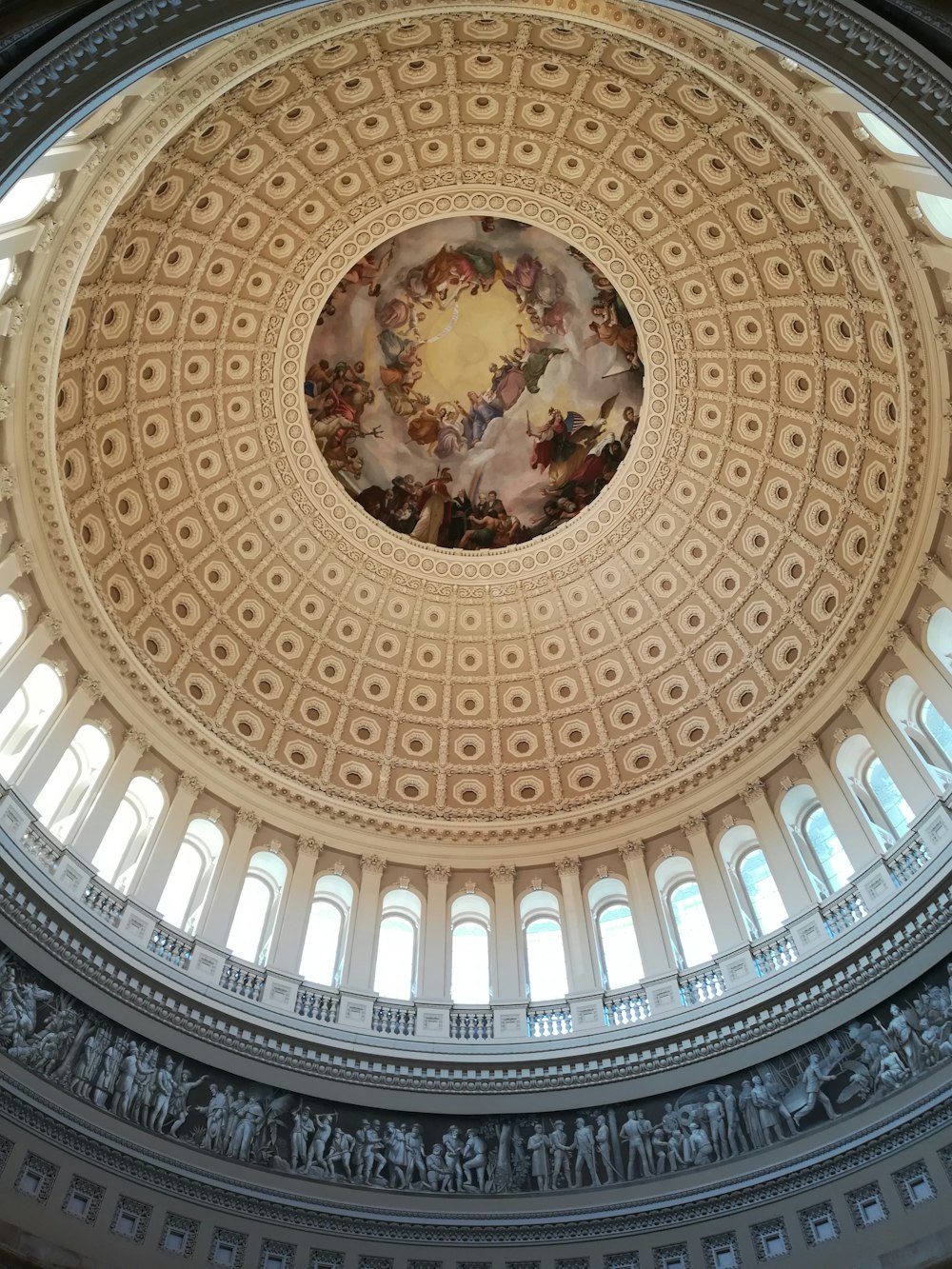 the ceiling of the dome of the capitol building