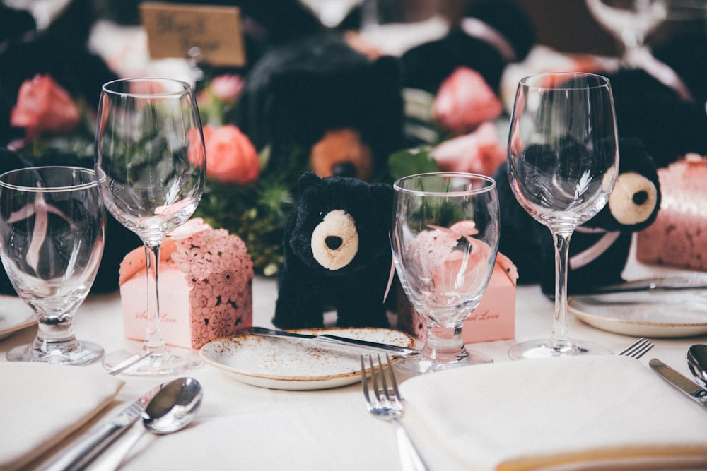 selective focus photo of table centerpiece