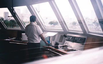 A professional maritime recruiter conducting a transparent interview with a young candidate