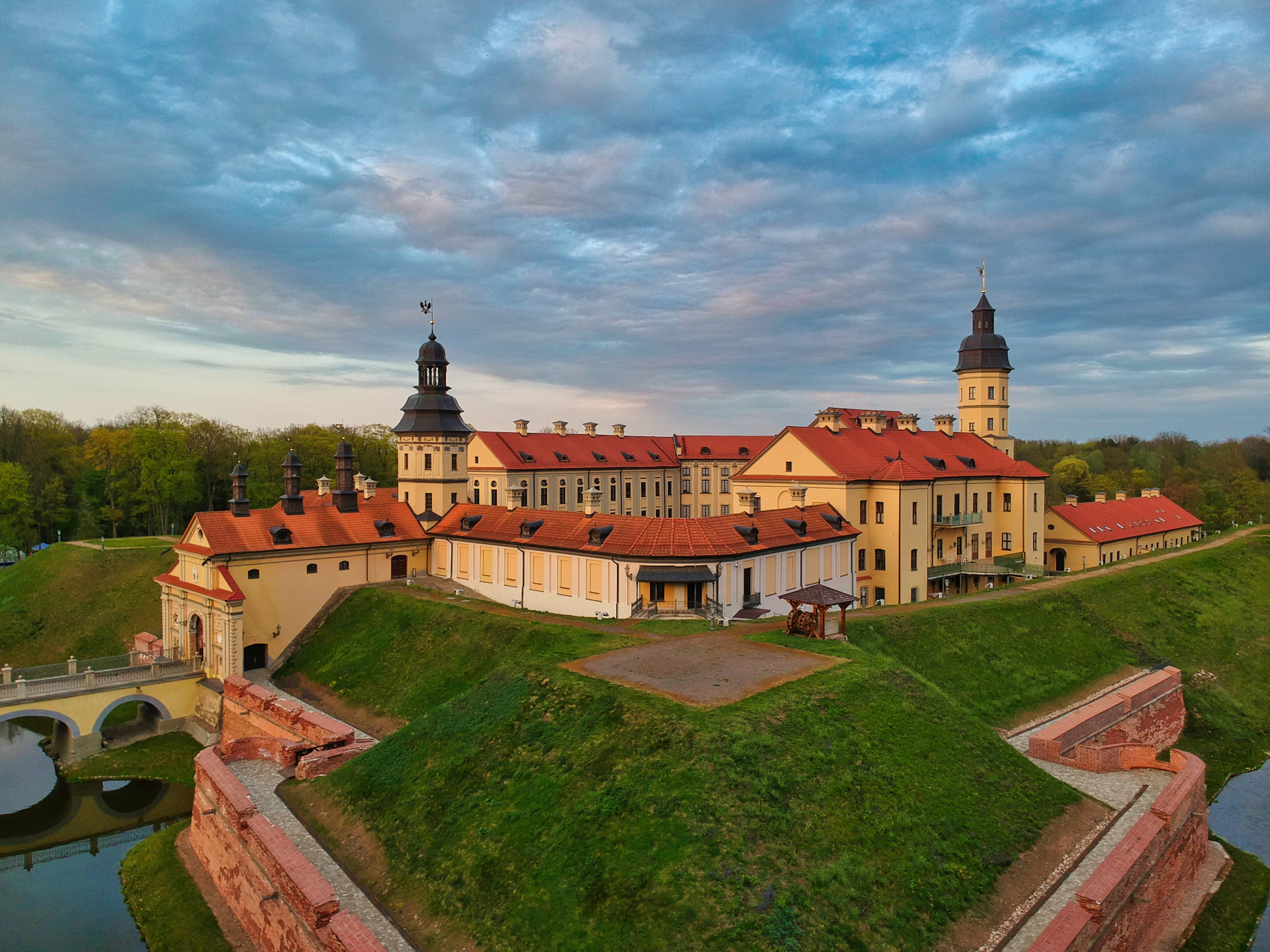 palace under cloudy sky