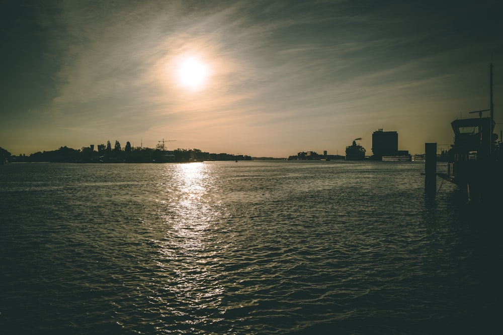 panoramic photo of buildings in front of body of water