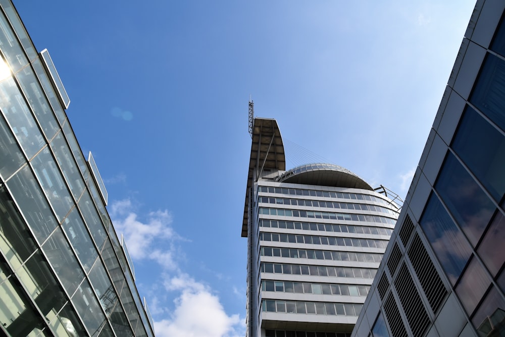 glass building under blue sky
