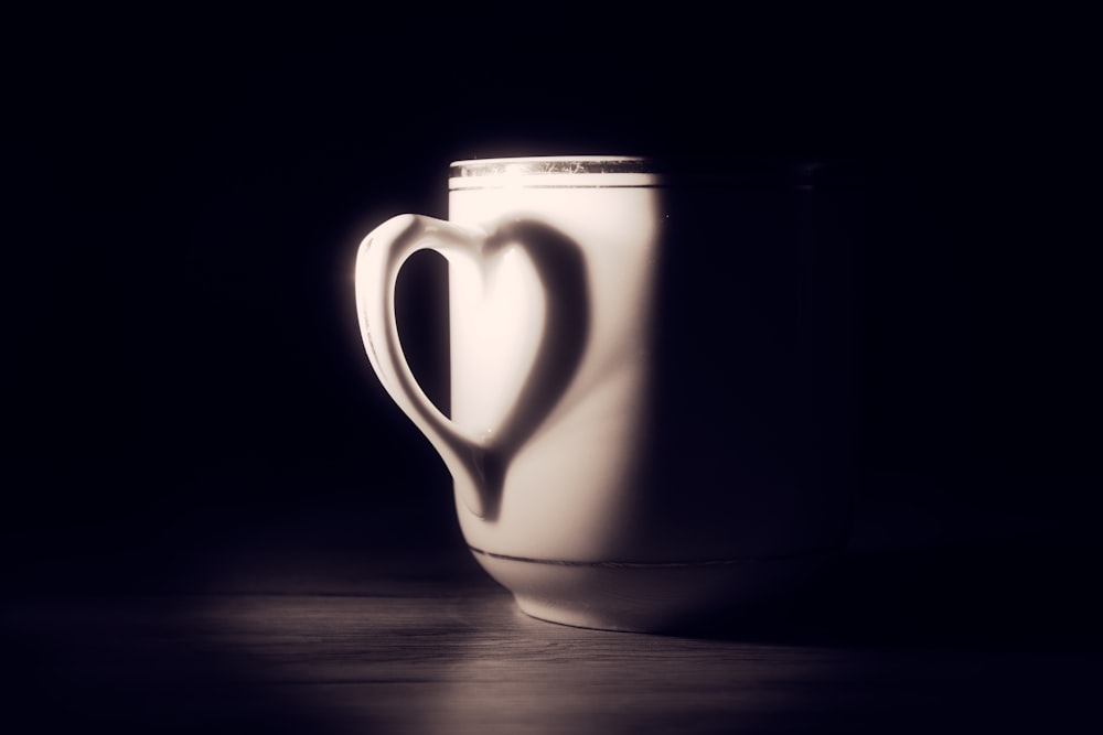 white ceramic cup