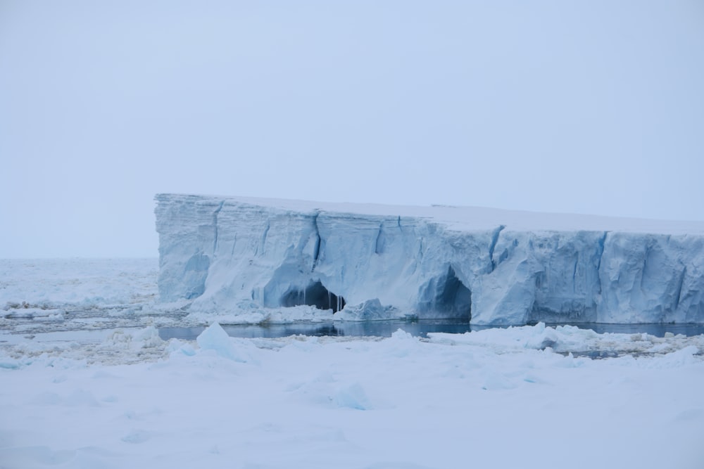 ice berg under blue sky