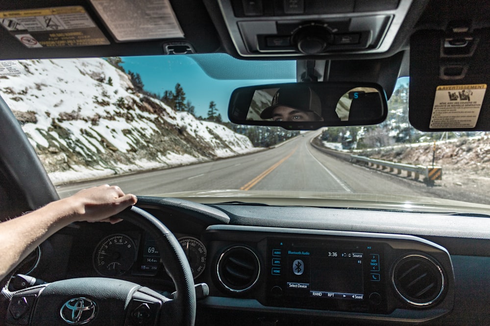 black Toyota vehicle interior