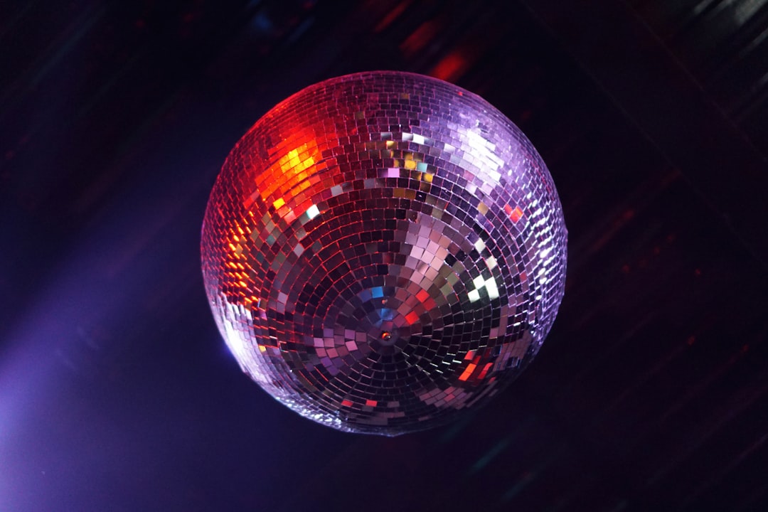 hanging mirror ball,
