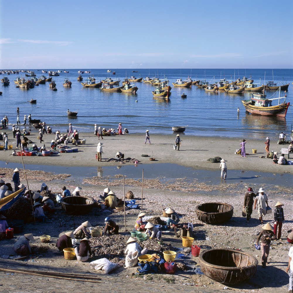 persone sulla spiaggia che fotografano