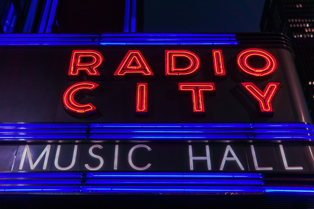 Radio City music hall signage