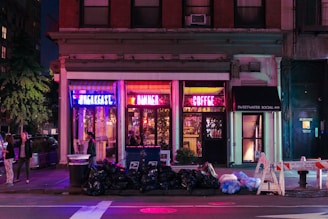 landscape photography of storefront