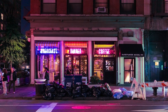 landscape photography of storefront