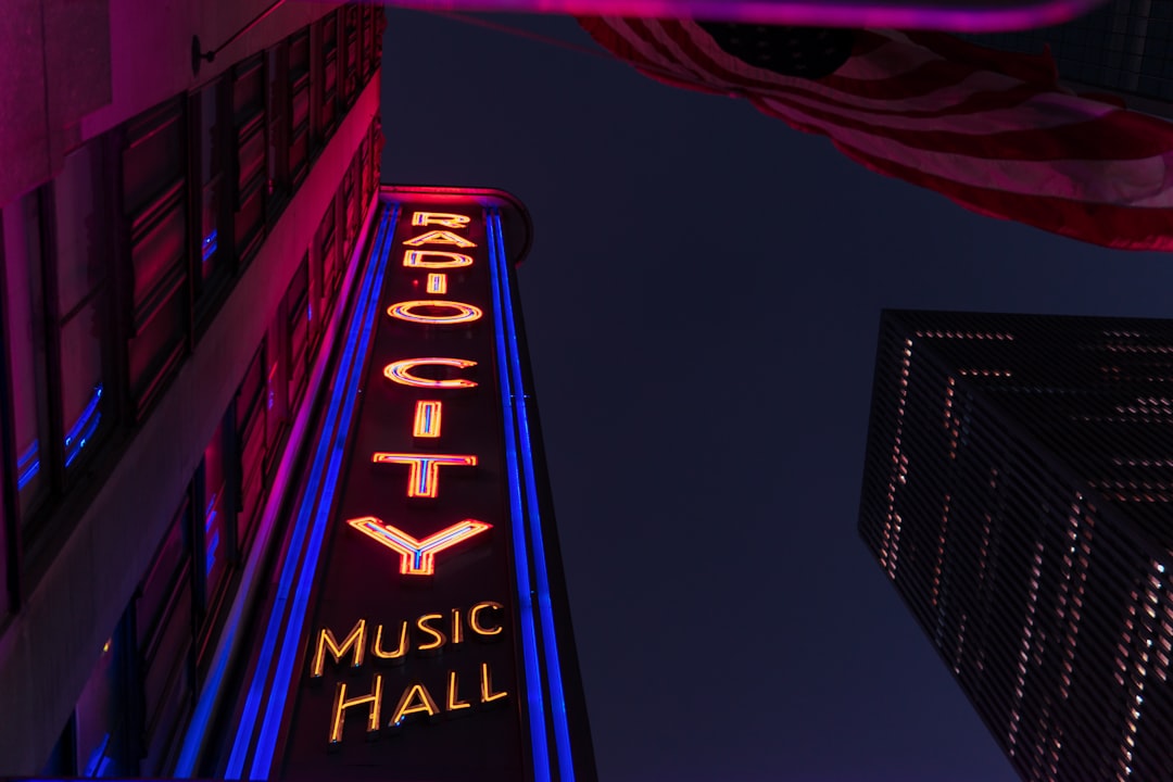 lighted Radio City signage