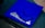blue and white academic hat