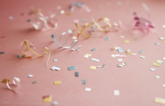 assorted-color confetti