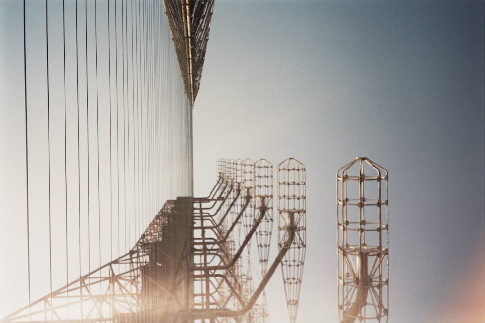 a very tall bridge with a very tall tower