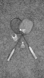 two black badminton rackets
