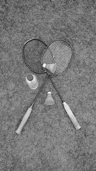 two black badminton rackets