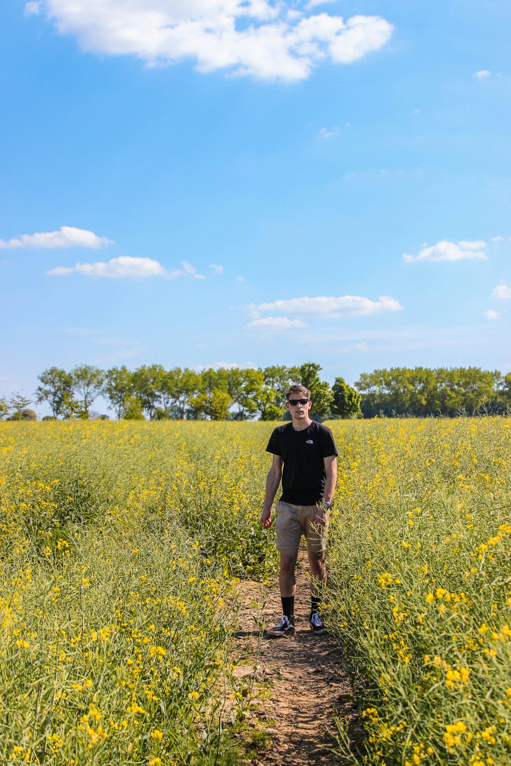 man standing on field