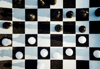 black and white chessboard