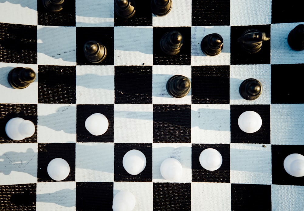 black and white chessboard