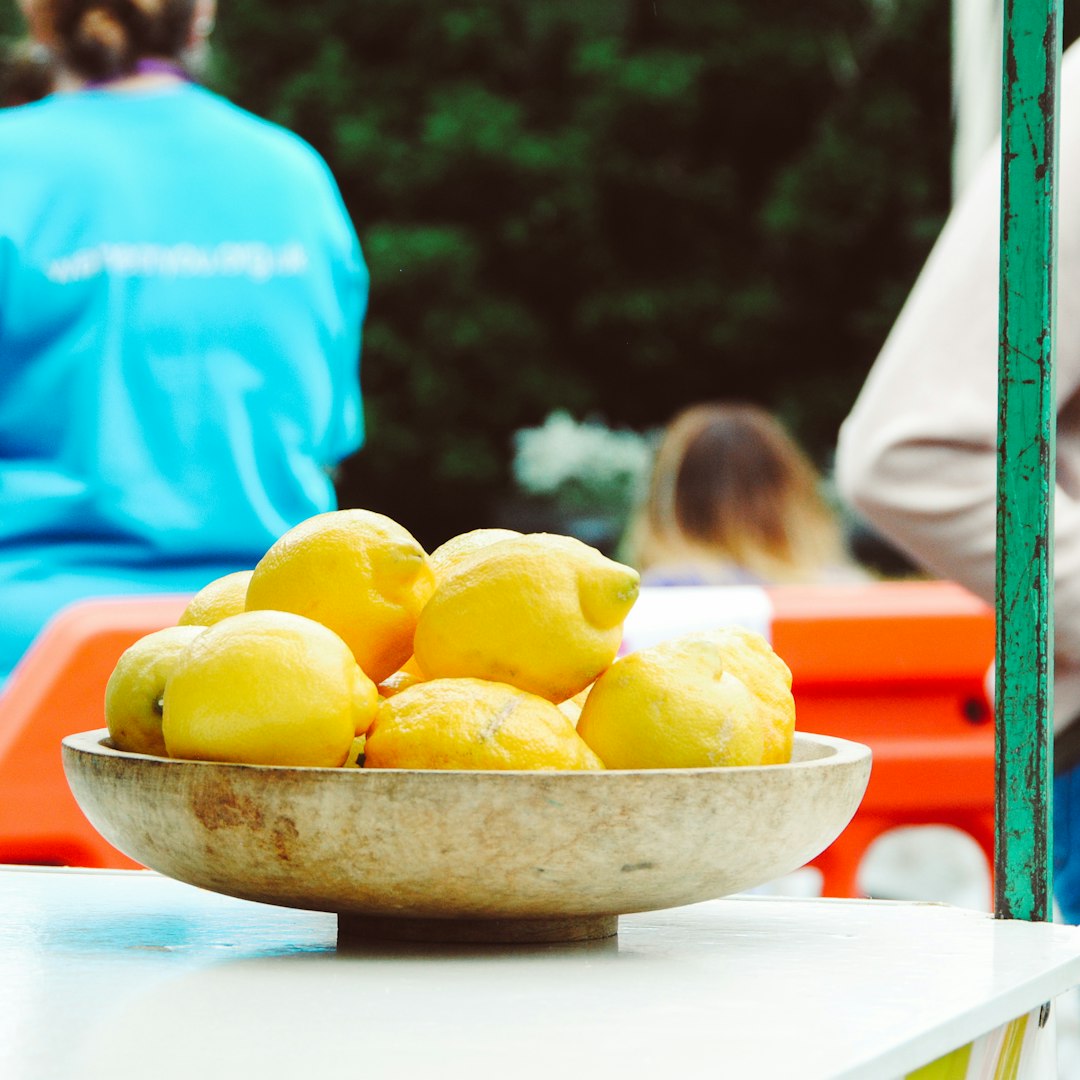 yellow lemons in bowl