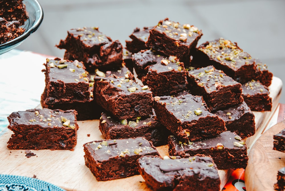 chocolate fudge on plate