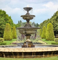 brown outdoor fountain