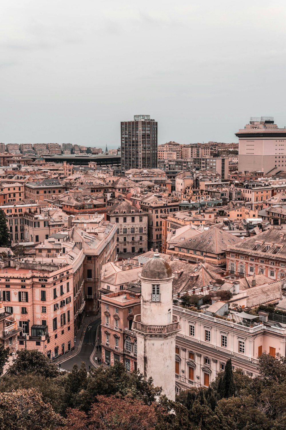 aerial photo of city