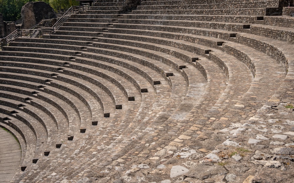 concrete stadium stairs