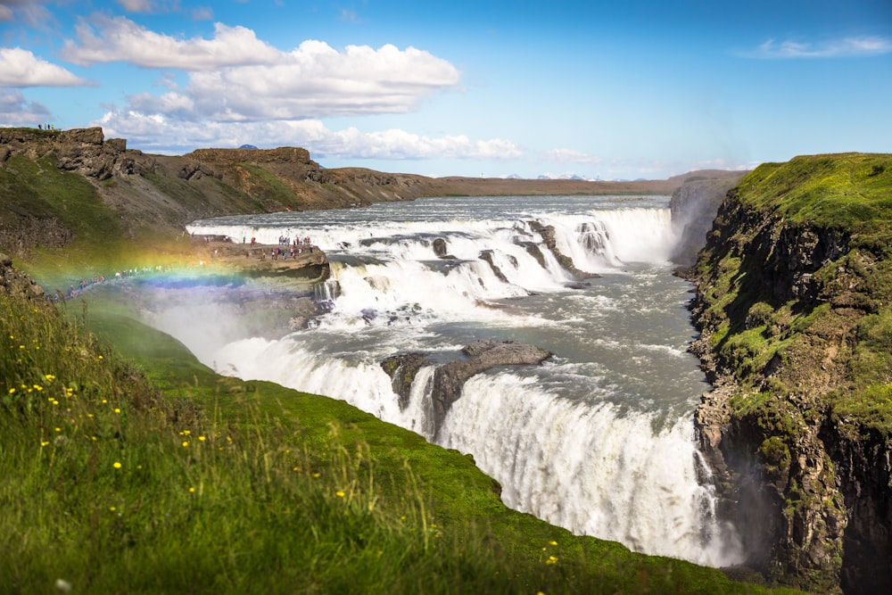 waterfalls at daytime