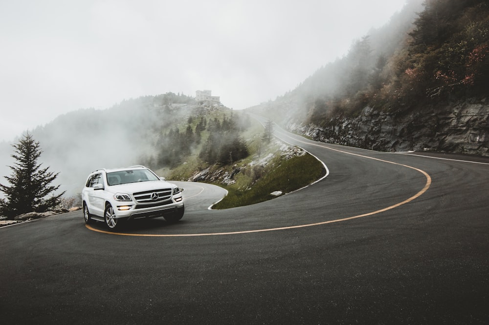 silver Mercedes-Benz SUV