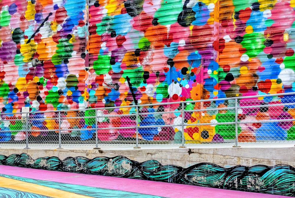 multicolored window curtain