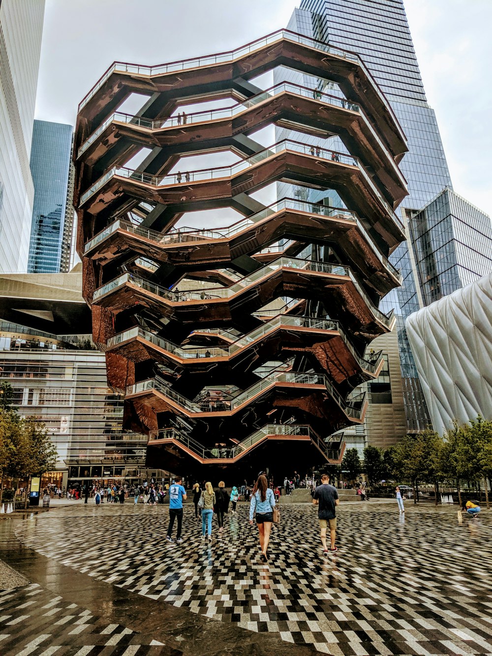 people on park near architectural building