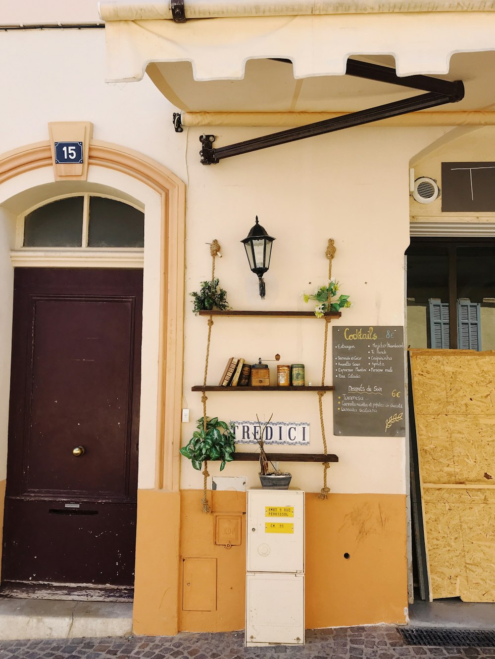 brown wooden door