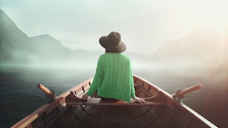 woman sitting on boat