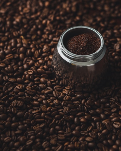 Coffee beans macro shot
