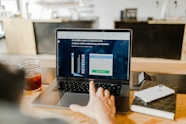 turned-on MacBook