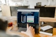turned-on MacBook