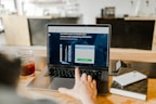 turned-on MacBook