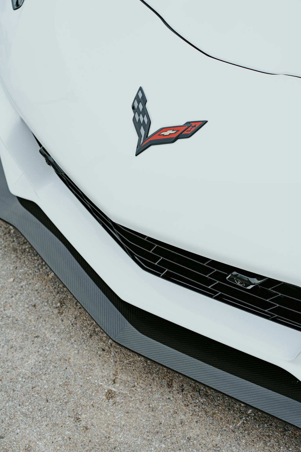white Corvette car