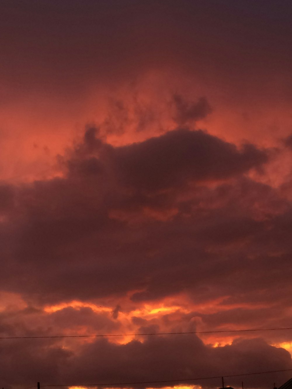 orange cloudy sky at dusk