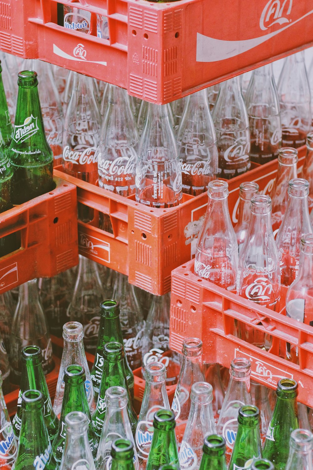 Set di bottiglie di Coca-Cola