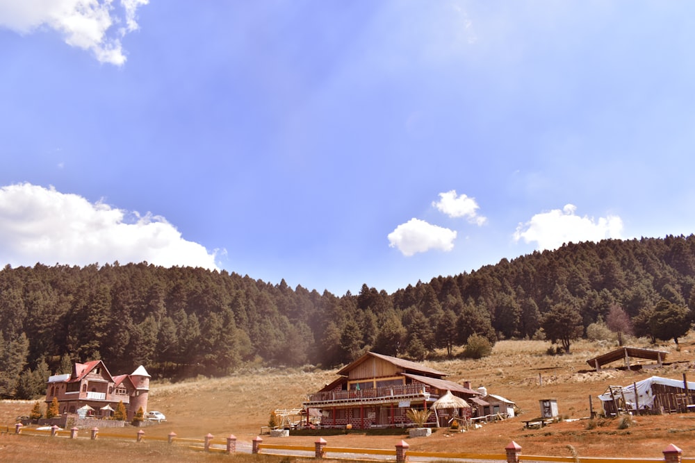 brown house on brown grass field