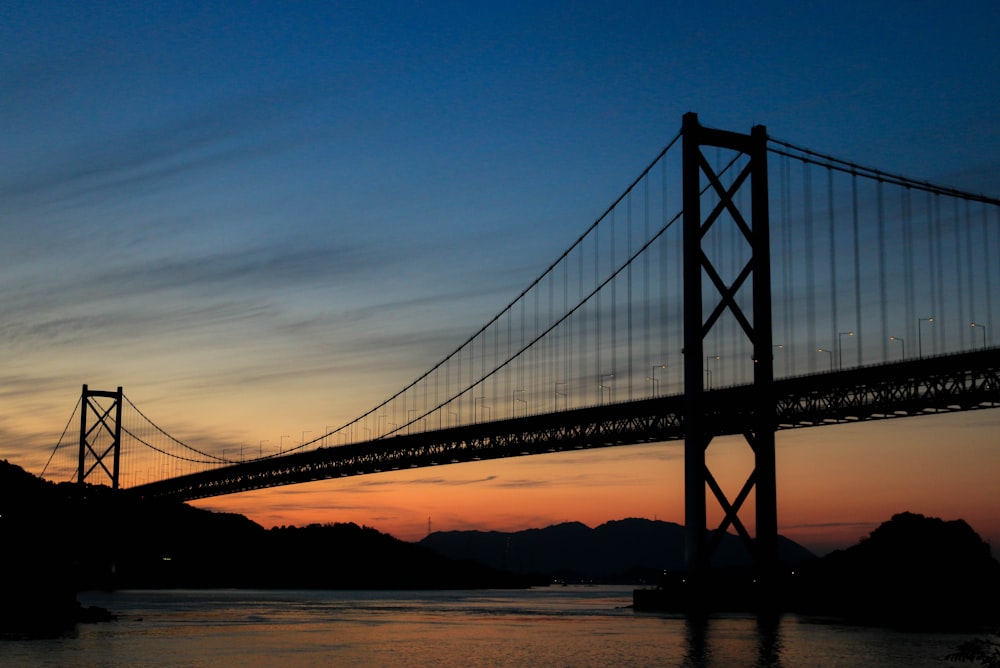 view of bridge during golden hour