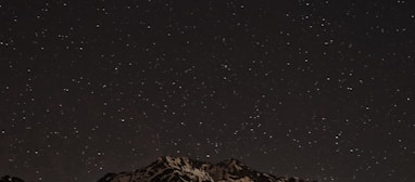view of mountain at night