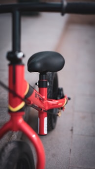 A close-up of a bicycle's carbon fiber frame.